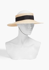 Eugenia Kim - Lettie grosgrain-trimmed hemp-blend visor - Neutral - ONESIZE