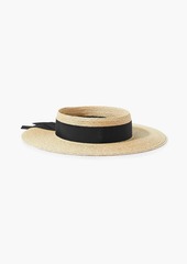 Eugenia Kim - Lettie grosgrain-trimmed hemp-blend visor - Neutral - ONESIZE