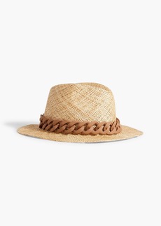 Eugenia Kim - Lillian chain-embellished faux straw Panama hat - Neutral - ONESIZE
