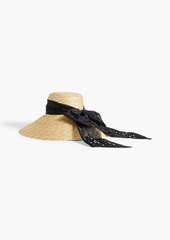 Eugenia Kim - Mirabel embellished chiffon-trimmed straw sunhat - Neutral - ONESIZE