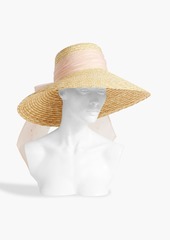 Eugenia Kim - Mirabel embellished chiffon-trimmed straw sunhat - Neutral - ONESIZE