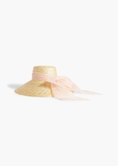 Eugenia Kim - Mirabel embellished chiffon-trimmed straw sunhat - Neutral - ONESIZE