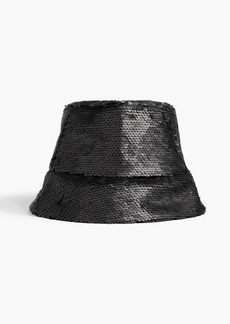 Eugenia Kim - Yuki sequined woven bucket hat - Black - ONESIZE