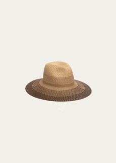 Eugenia Kim Emmanuelle Metallic Two-Tone Paper Straw Fedora