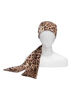 Eugenia Kim Gigi Leopard Print Satin Headscarf