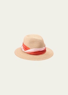 Eugenia Kim Lillian Straw & Silk Scarf Fedora