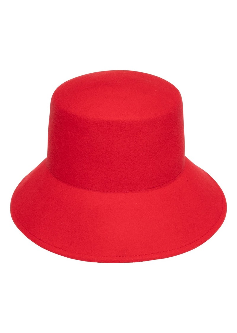 Eugenia Kim Ruby Asymmetric Wool Bucket Hat in Red at Nordstrom Rack