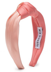 Eugenia Kim Two-Tone Satin Knot Headband in Peach/Coral at Nordstrom