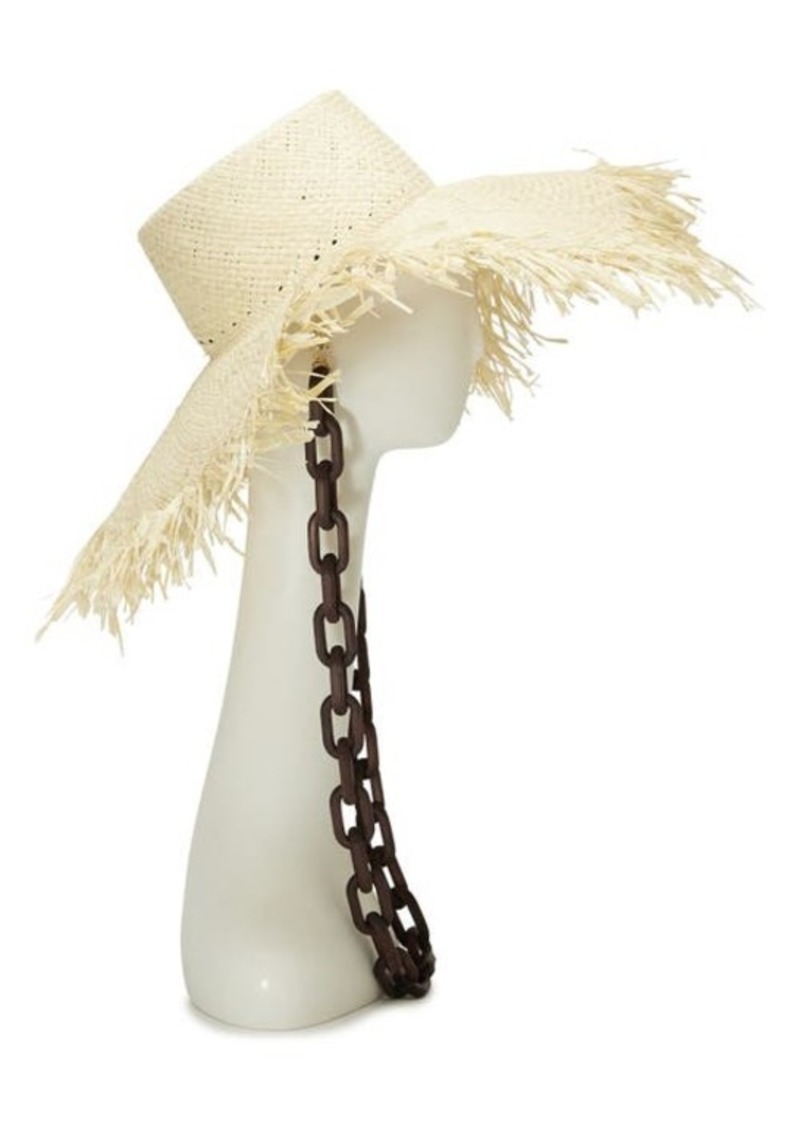 Eugenia Kim Valentina Chain Strap Raffia Sun Hat