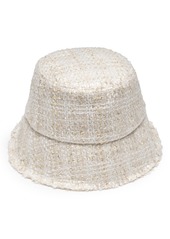 Eugenia Kim Yuki Tweed Bucket Hat in Ivory/Gold at Nordstrom Rack