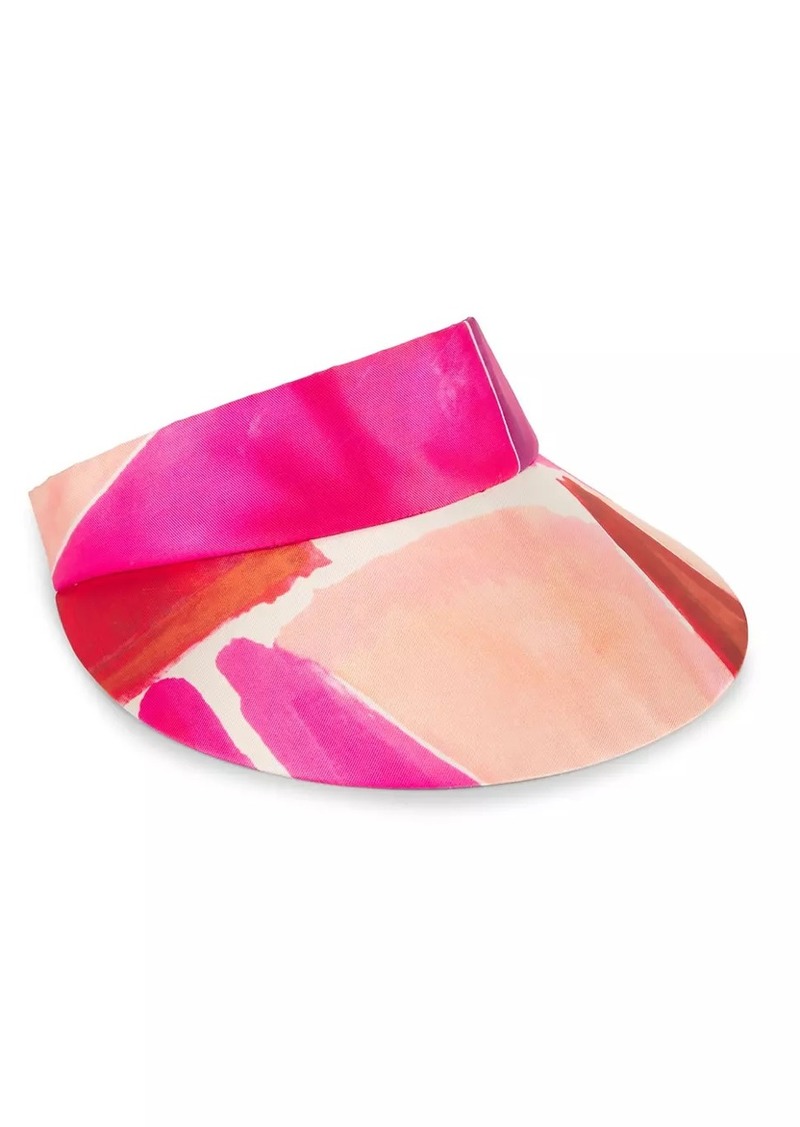 Eugenia Kim Micky Printed Satin Packable Visor