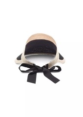 Eugenia Kim Ricky Ribbon-Accented Hemp Visor