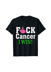 Express F Cancer I Win Ribbon Awareness Winning My Battle Motivation T-Shirt