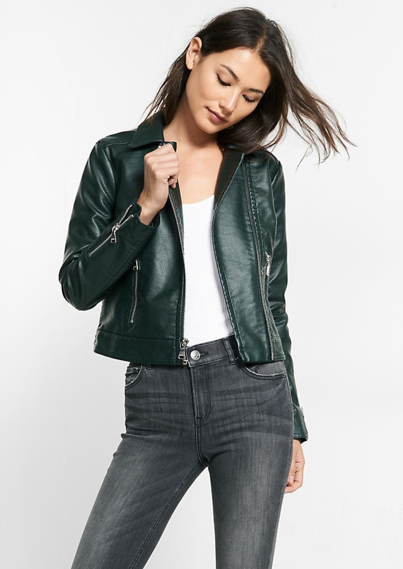 On Sale today! Express (Minus The) Leather Pebbled Zip Moto Jacket