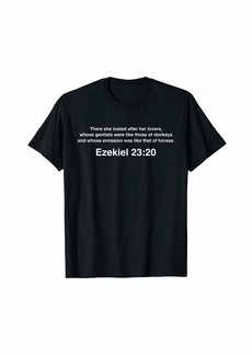 Ezekiel 23:20 Graphic Bible Verse Religious T-Shirt