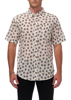 Ezekiel Grom Short Sleeve Cotton Button-Up Shirt in Bone at Nordstrom Rack