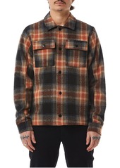 Ezekiel Rancho Plaid Flannel Over Shirt in Dark Charcoal at Nordstrom Rack