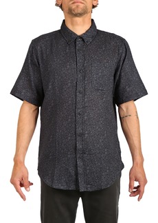 Ezekiel Rooted Short Sleeve Woven Shirt in Black at Nordstrom Rack