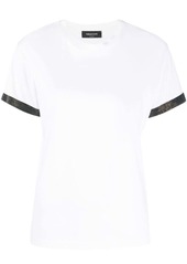 Fabiana Filippi bead-embellished cotton T-shirt