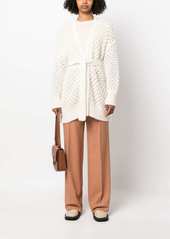 Fabiana Filippi belted open-knit cardigan