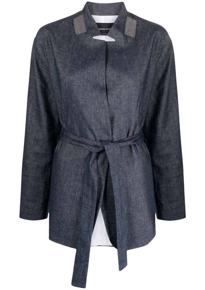 Fabiana Filippi belted wrap jacket