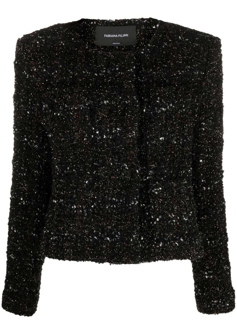 Fabiana Filippi collarless tweed jacket