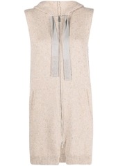 Fabiana Filippi drawstring-hood knitted vest