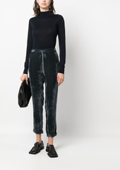 Fabiana Filippi drawstring-waist velvet trousers