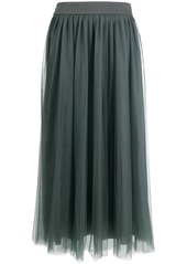 Fabiana Filippi elasticated-waist tulle midi skirt