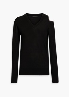 Fabiana Filippi - Bead-embellished cutout cashmere and silk-blend sweater - Black - IT 42