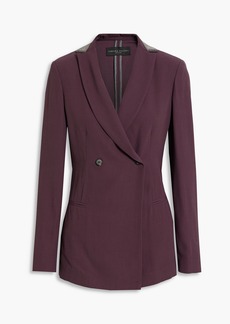 Fabiana Filippi - Double-breasted merino wool-blend blazer - Purple - IT 40