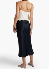 Fabiana Filippi - Embellished tulle-paneled silk-twill camisole - White - IT 46