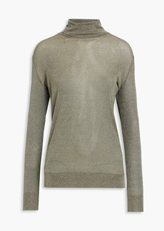 Fabiana Filippi - Metallic stretch-knit turtleneck sweater - Green - IT 42