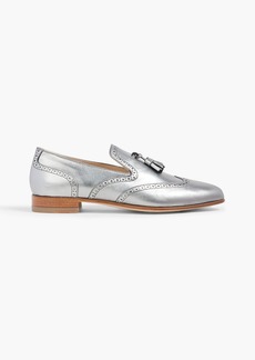 Fabiana Filippi - Perforated metallic leather loafers - Metallic - EU 40