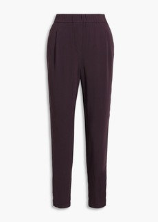 Fabiana Filippi - Pleated stretch-crepe tapered pants - Purple - IT 46