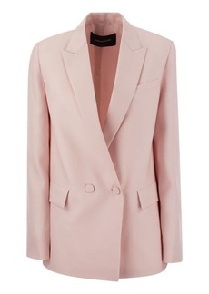 FABIANA FILIPPI Double-breasted jacket in wool and silk