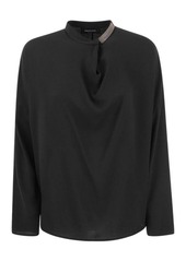 FABIANA FILIPPI Silk blend blouse with lurex