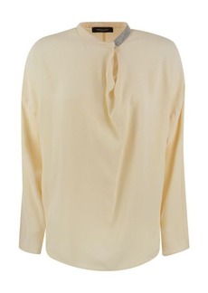 FABIANA FILIPPI Silk blend blouse with lurex