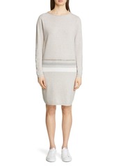 Fabiana Filippi Stripe Long Sleeve Wool Blend Sweater Dress