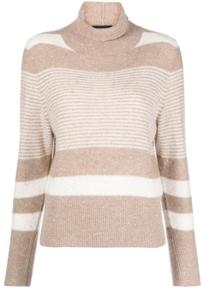 FABIANA FILIPPI Wool and silk blend turtleneck sweater