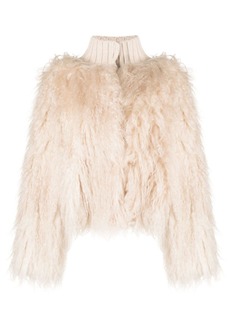 Fabiana Filippi faux-fur detail knit jacket