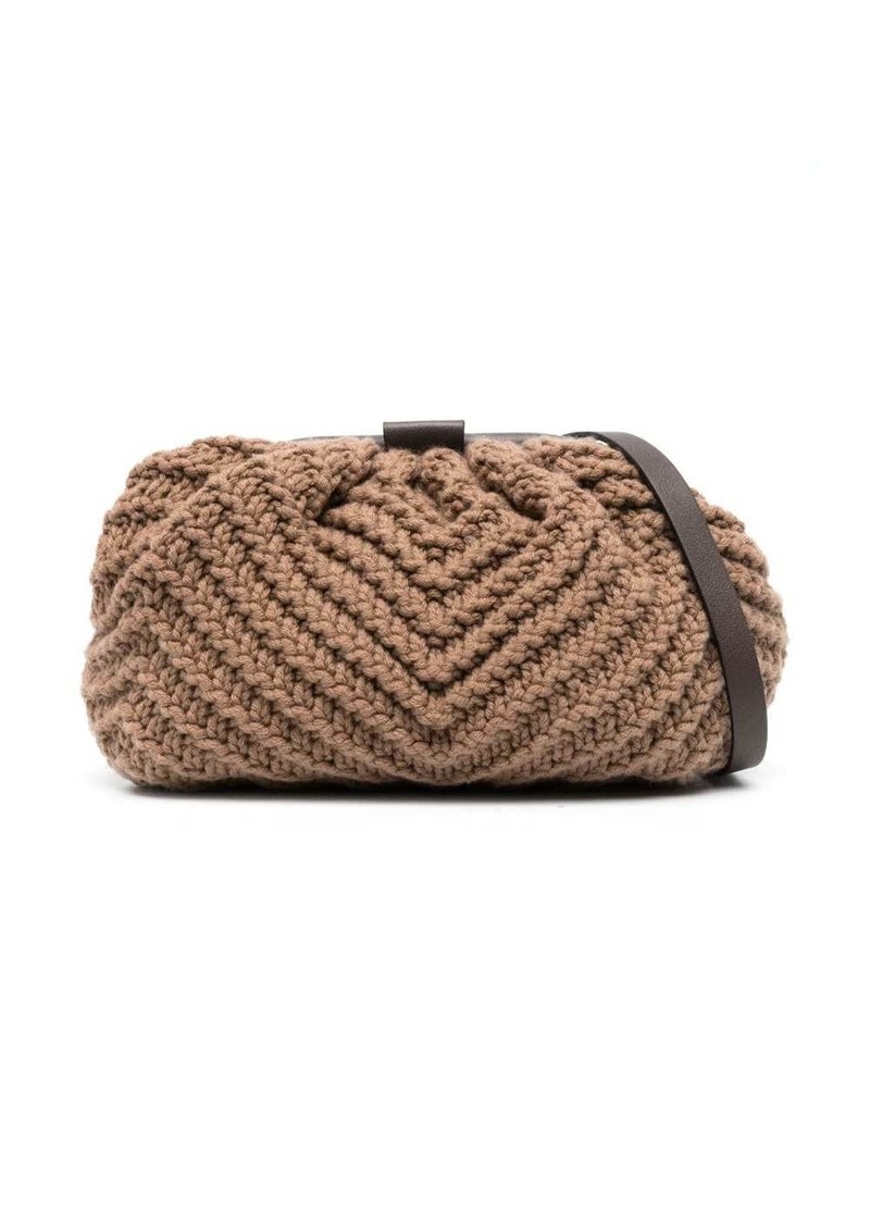 Fabiana Filippi knitted cashmere clutch bag