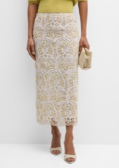 Fabiana Filippi Macrame Midi Pencil Skirt