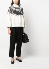 Fabiana Filippi open knit-detail long-sleeve jumper