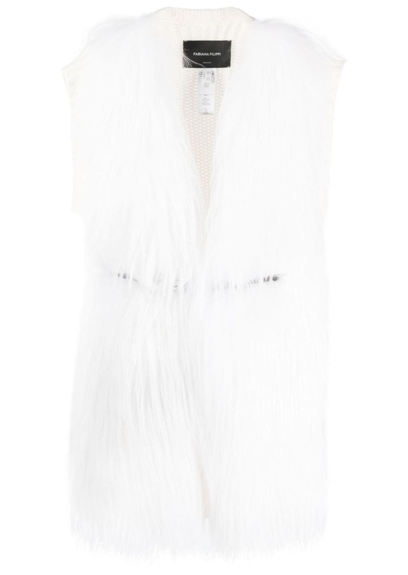 Fabiana Filippi panelled faux-fur gilet