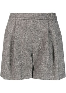 Fabiana Filippi pleated wool-blend shorts