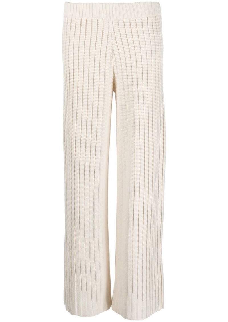 Fabiana Filippi rib-knit wide-leg trousers