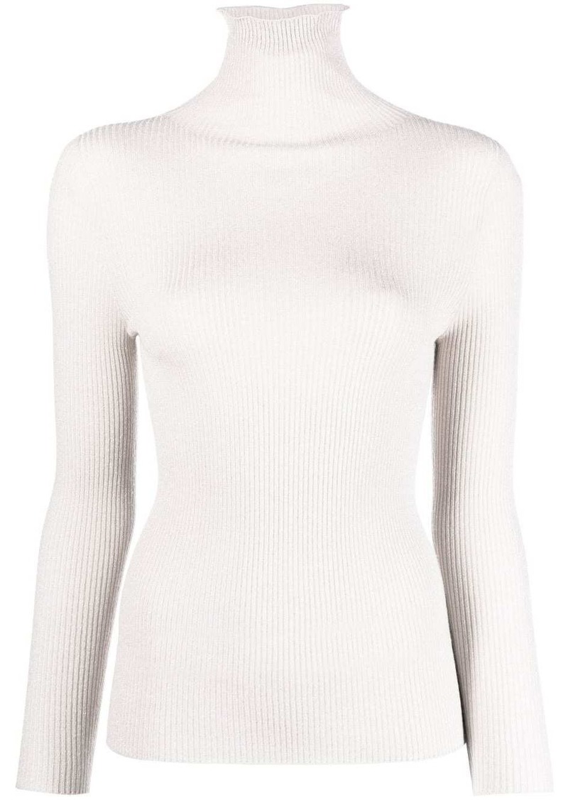 Fabiana Filippi ribbed-knit roll-neck top