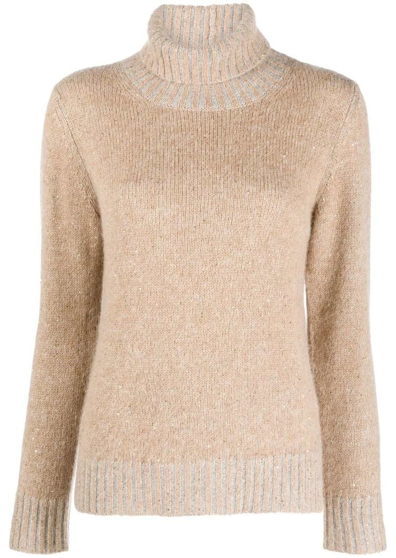 Fabiana Filippi roll-neck knitted top