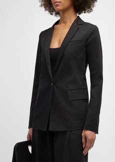 Fabiana Filippi Single-Button Cotton Gabardine Jacket